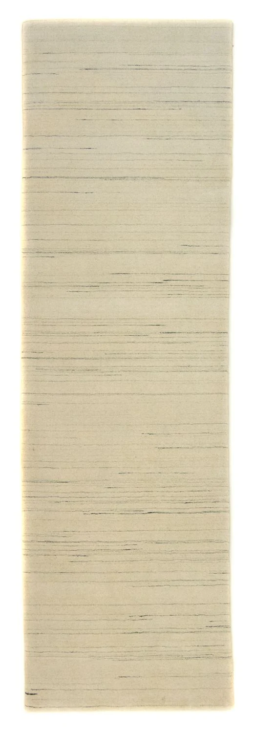 Gabbeh Teppich Indus 80x200cm - Wollteppich - naturweiß