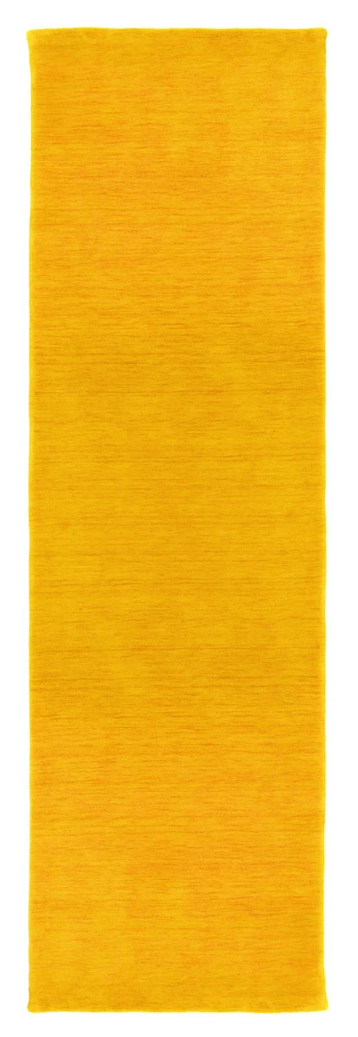 Gabbeh Teppich Indus 80x200cm - Wollteppich - gold
