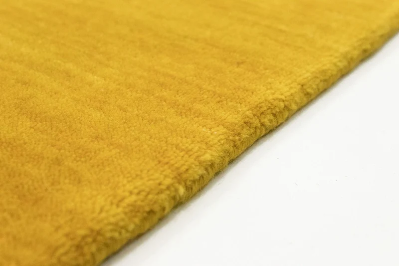 Gabbeh Teppich Indus 80x200cm - Wollteppich - gold