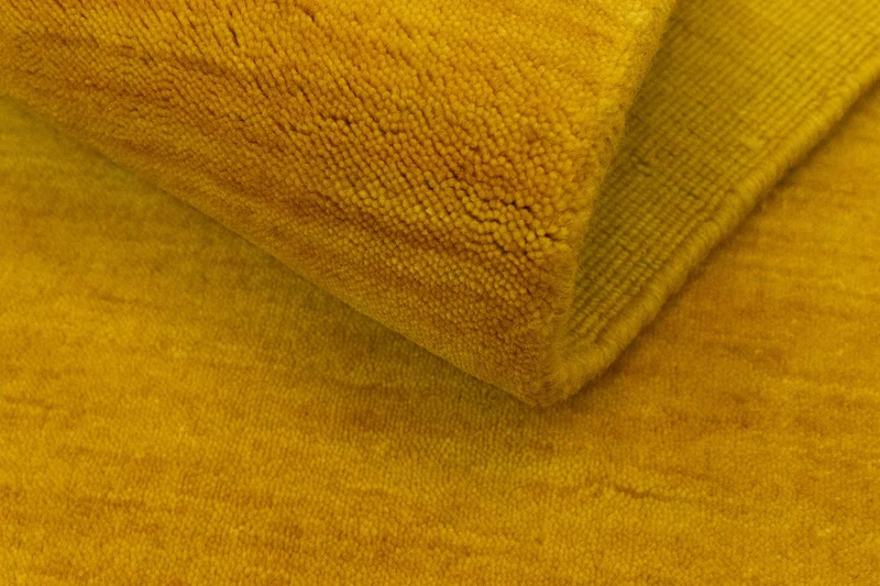 Gabbeh Teppich Indus 80x200cm - Wollteppich - gold