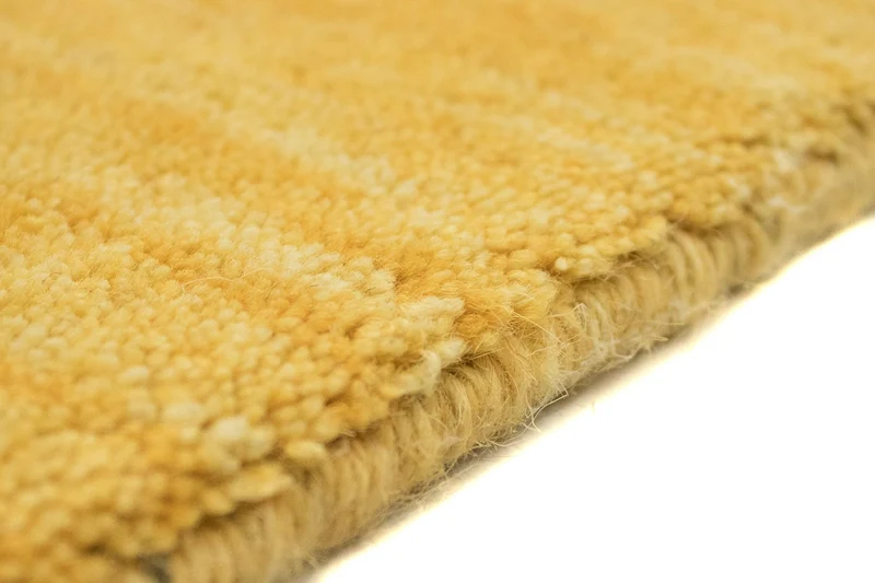 Gabbeh Teppich Indus 80x200cm - Wollteppich - gold
