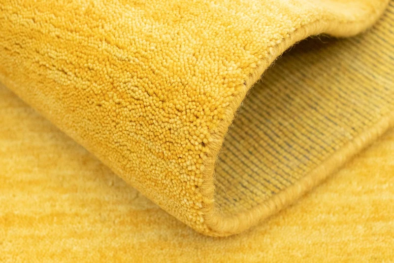 Gabbeh Teppich Indus 80x200cm - Wollteppich - gold