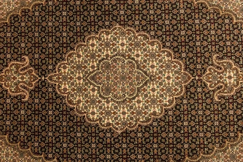 Täbriz - 50 Raj Teppich 102x153cm - Perserteppich - dunkelblau