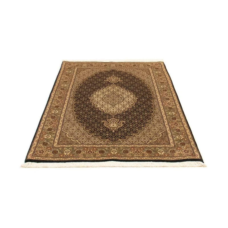 Täbriz - 50 Raj Teppich 102x153cm - Perserteppich - dunkelblau
