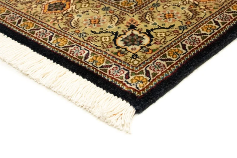 Täbriz - 50 Raj Teppich 103x156cm - Perserteppich - schwarz