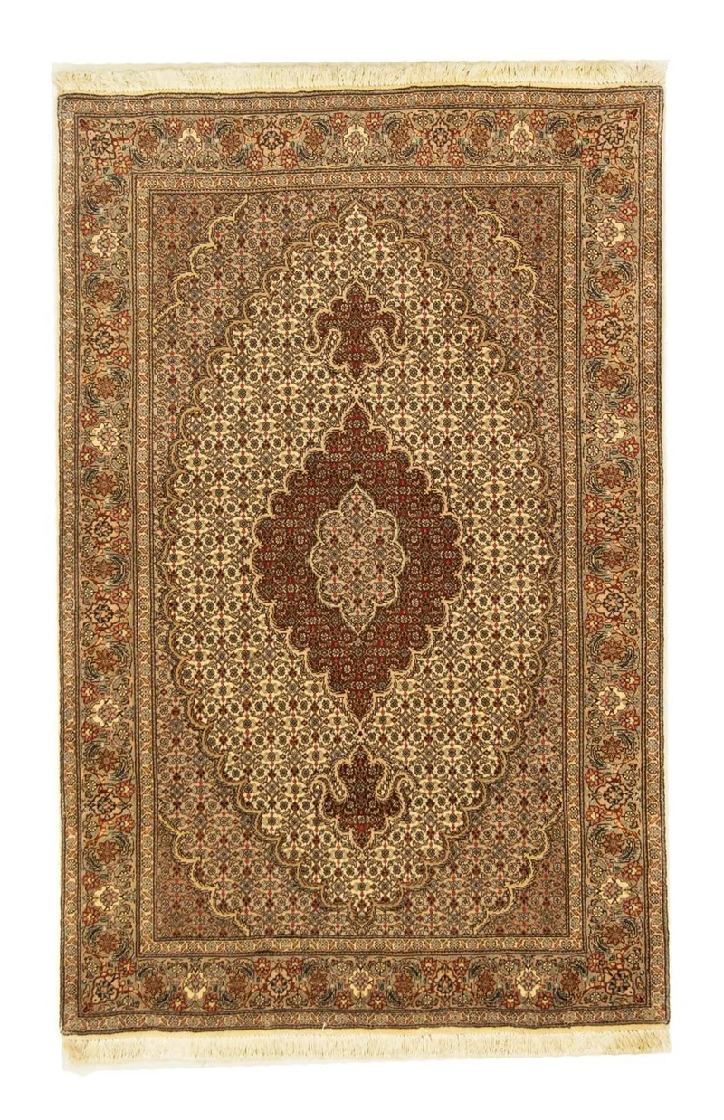 Täbriz - 50 Raj Teppich 103x165cm - Perserteppich - beige