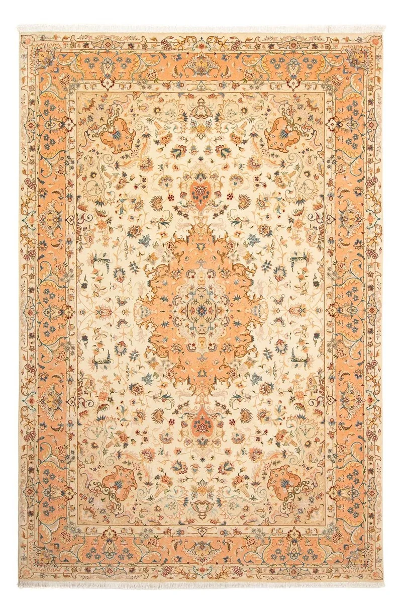 Täbriz - 50 Raj Teppich 202x300cm - Perserteppich - beige