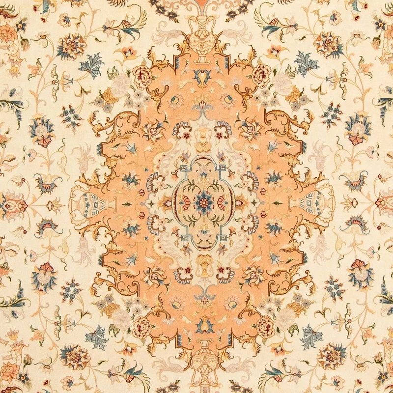 Täbriz - 50 Raj Teppich 202x300cm - Perserteppich - beige