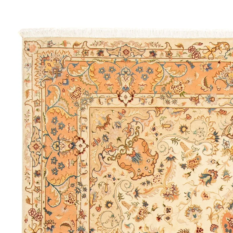 Täbriz - 50 Raj Teppich 202x300cm - Perserteppich - beige