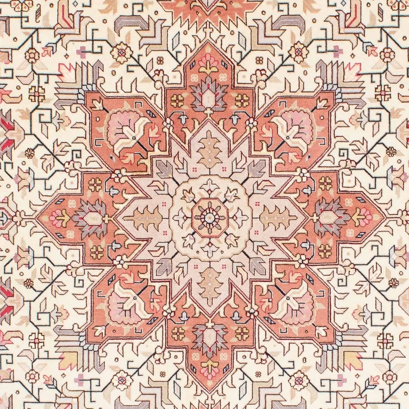 Täbriz - 50 Raj Teppich 153x208cm - Perserteppich - beige
