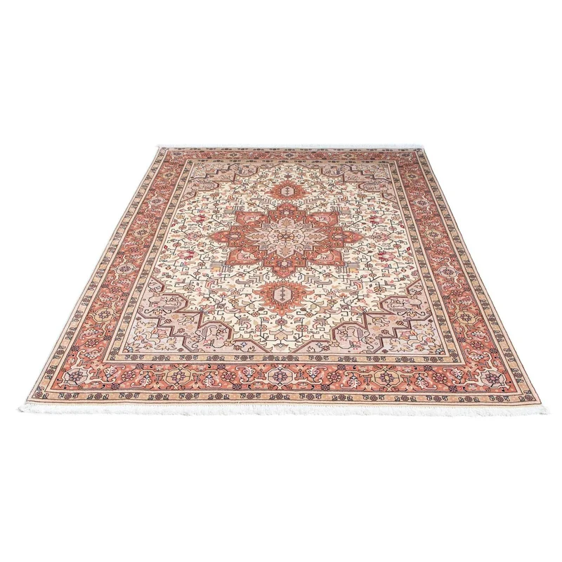 Täbriz - 50 Raj Teppich 153x208cm - Perserteppich - beige