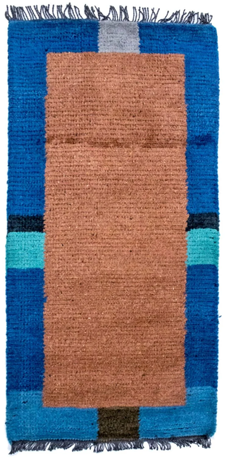 Nepal Teppich 70 x 140 cm - mehrfarbig
