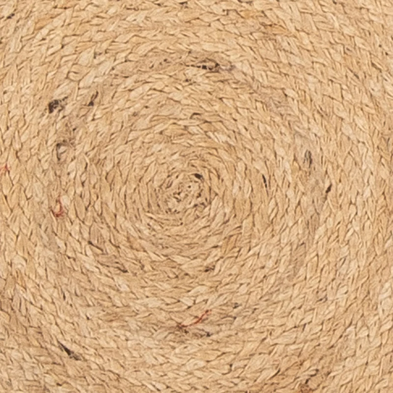 Juteteppich rund - 60 x 60 cm - mehrfarbig