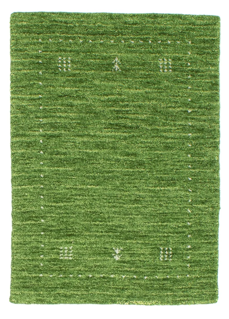 Gabbeh Teppich - Softy 62 x 88 cm - grün