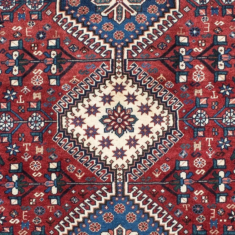 Yalameh Teppich 102x147cm - Perserteppich - dunkelrot