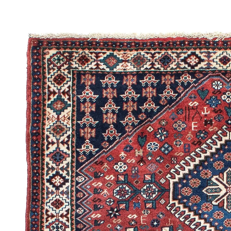 Yalameh Teppich 102x147cm - Perserteppich - dunkelrot