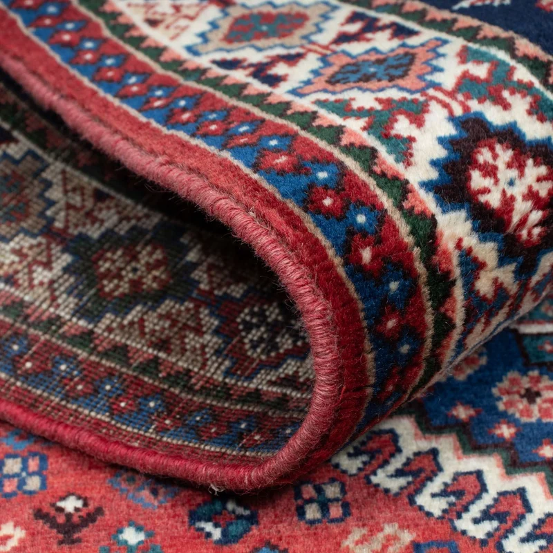 Yalameh Teppich 102x147cm - Perserteppich - dunkelrot