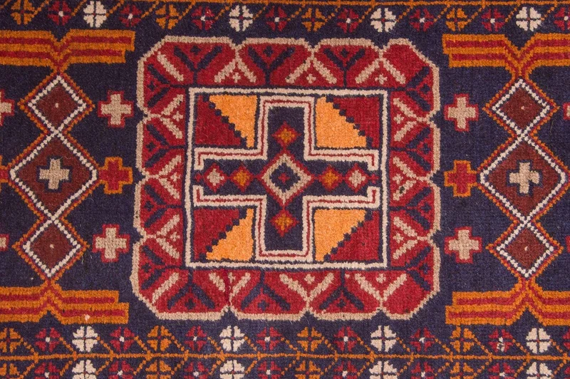 Belutsch Teppich 77x126cm - Orientteppich - mehrfarbig