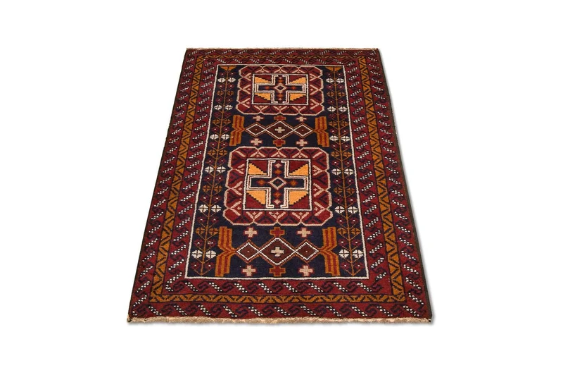 Belutsch Teppich 77x126cm - Orientteppich - mehrfarbig