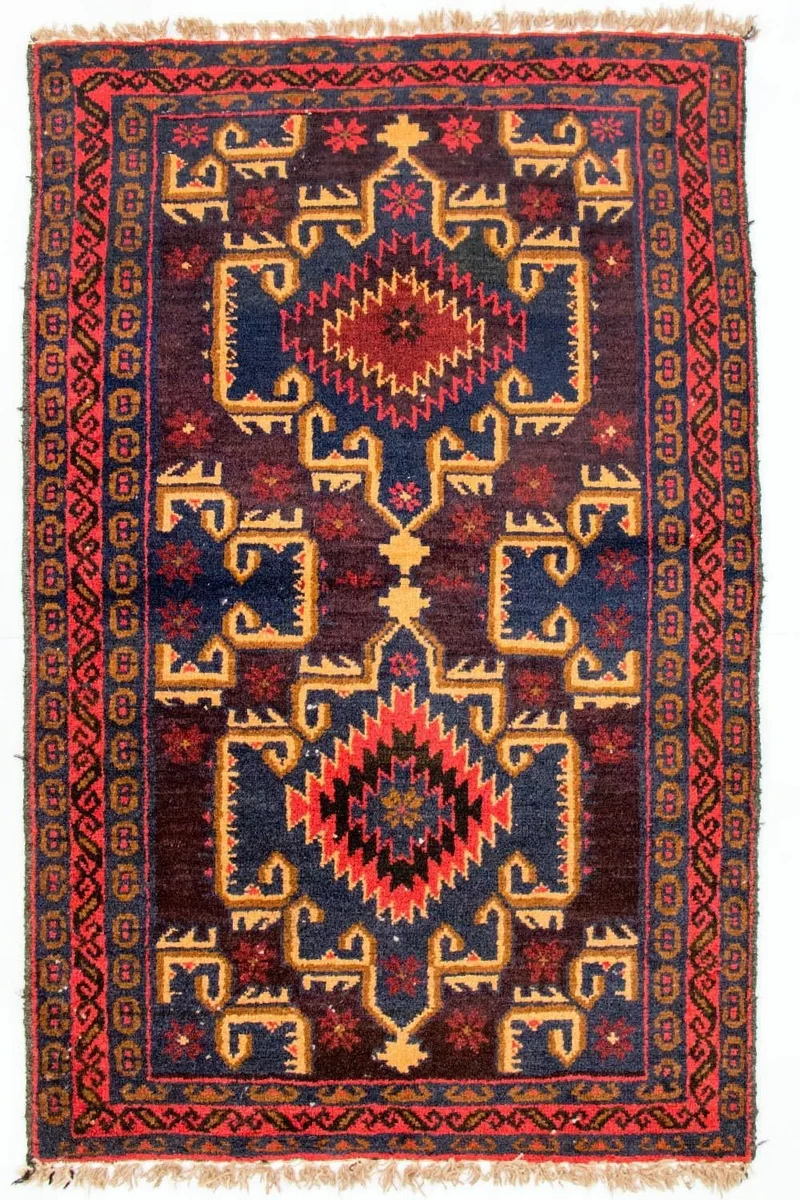 Belutsch Teppich 77x129cm - Orientteppich - mehrfarbig