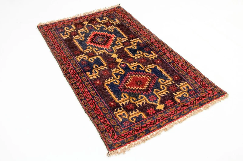 Belutsch Teppich 77x129cm - Orientteppich - mehrfarbig