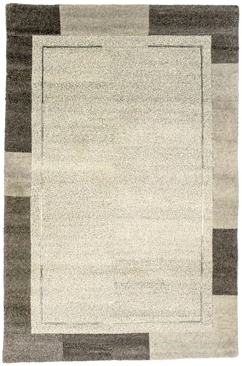 Nepal Teppich 119x180cm - Wollteppich - beige