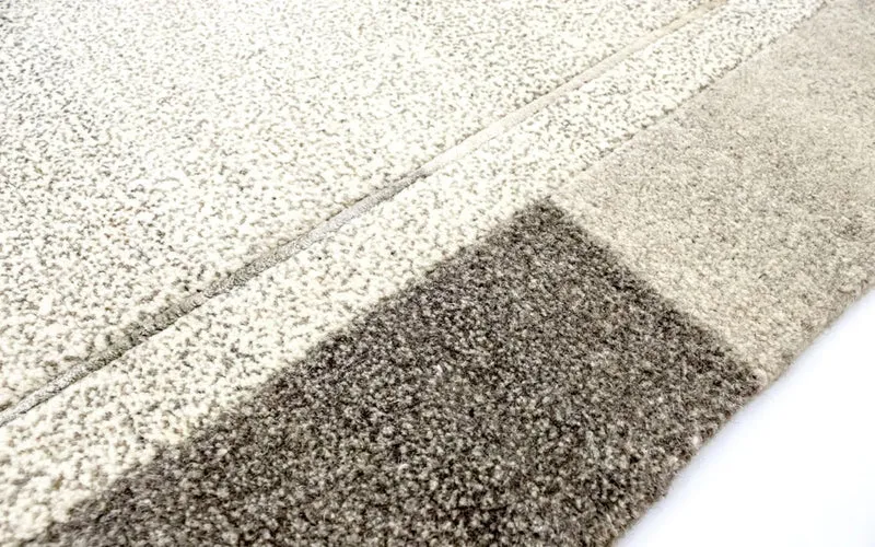 Nepal Teppich 119x180cm - Wollteppich - beige