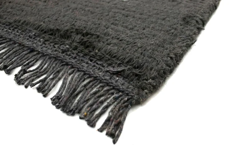 Nepal Teppich 70x140cm - Wollteppich - blau