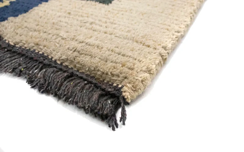 Nepal Teppich 70x140cm - Wollteppich - grün