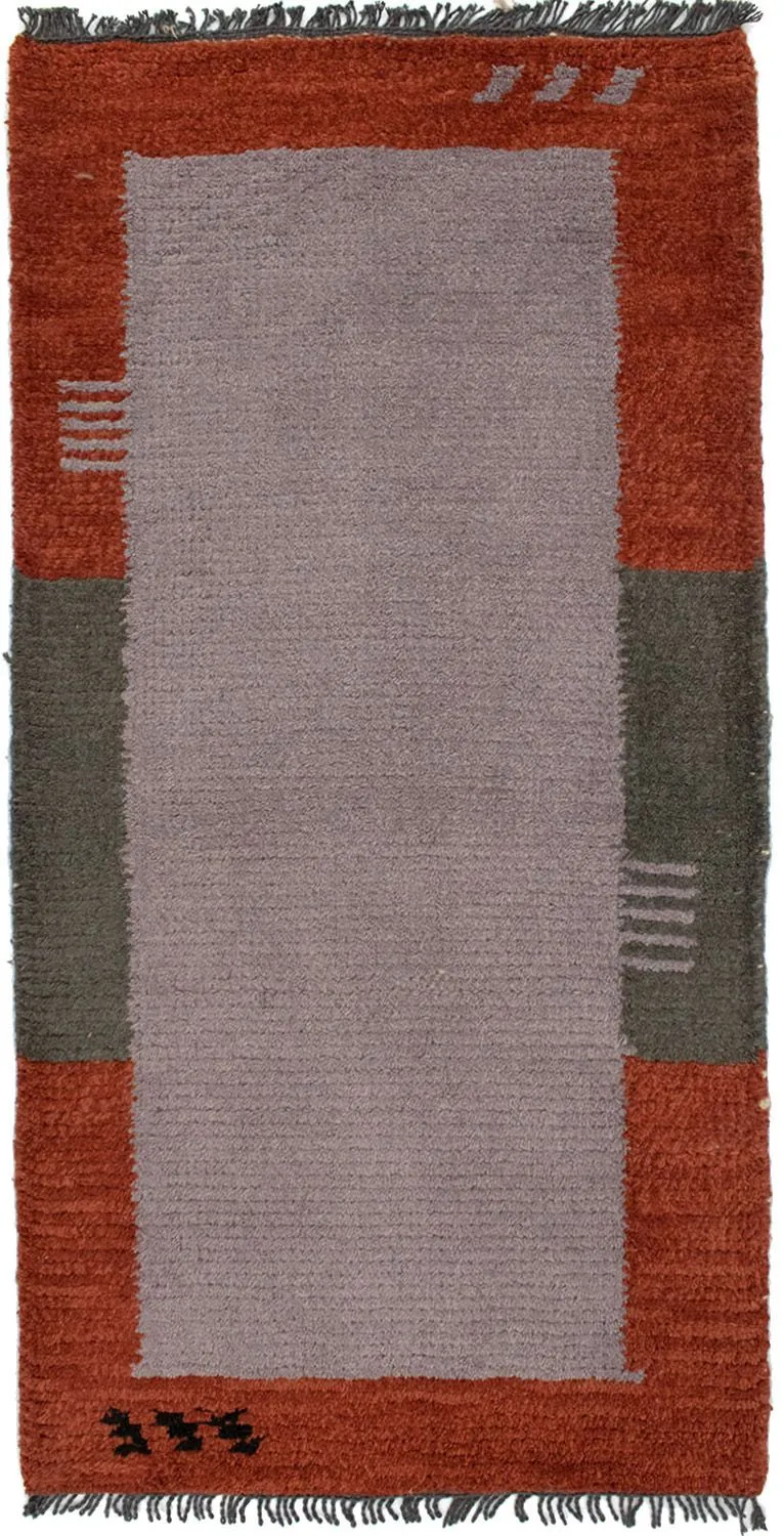 Nepal Teppich 70 x 140 cm - rosa
