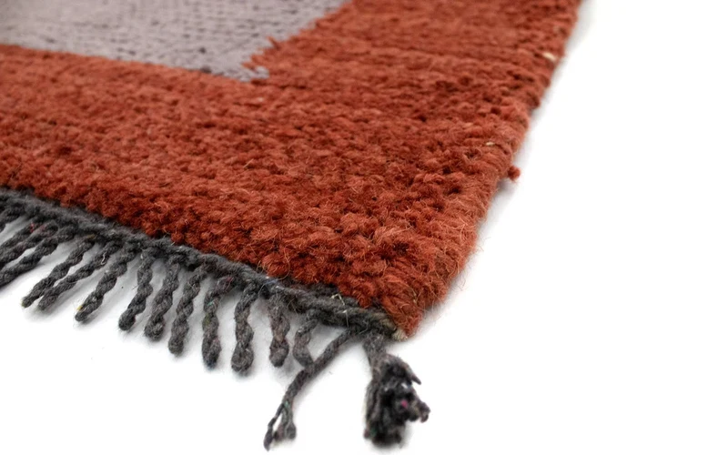 Nepal Teppich 70 x 140 cm - rosa