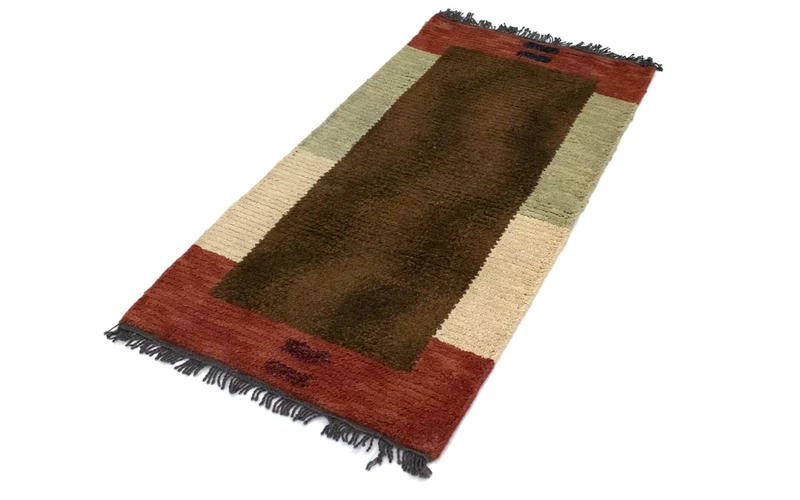 Nepal Teppich 70 x 140 cm - braun