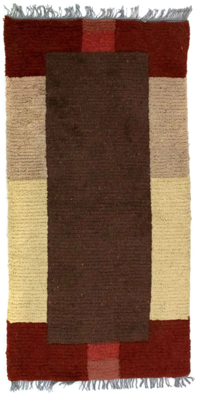 Nepal Teppich 70 x 140 cm - braun