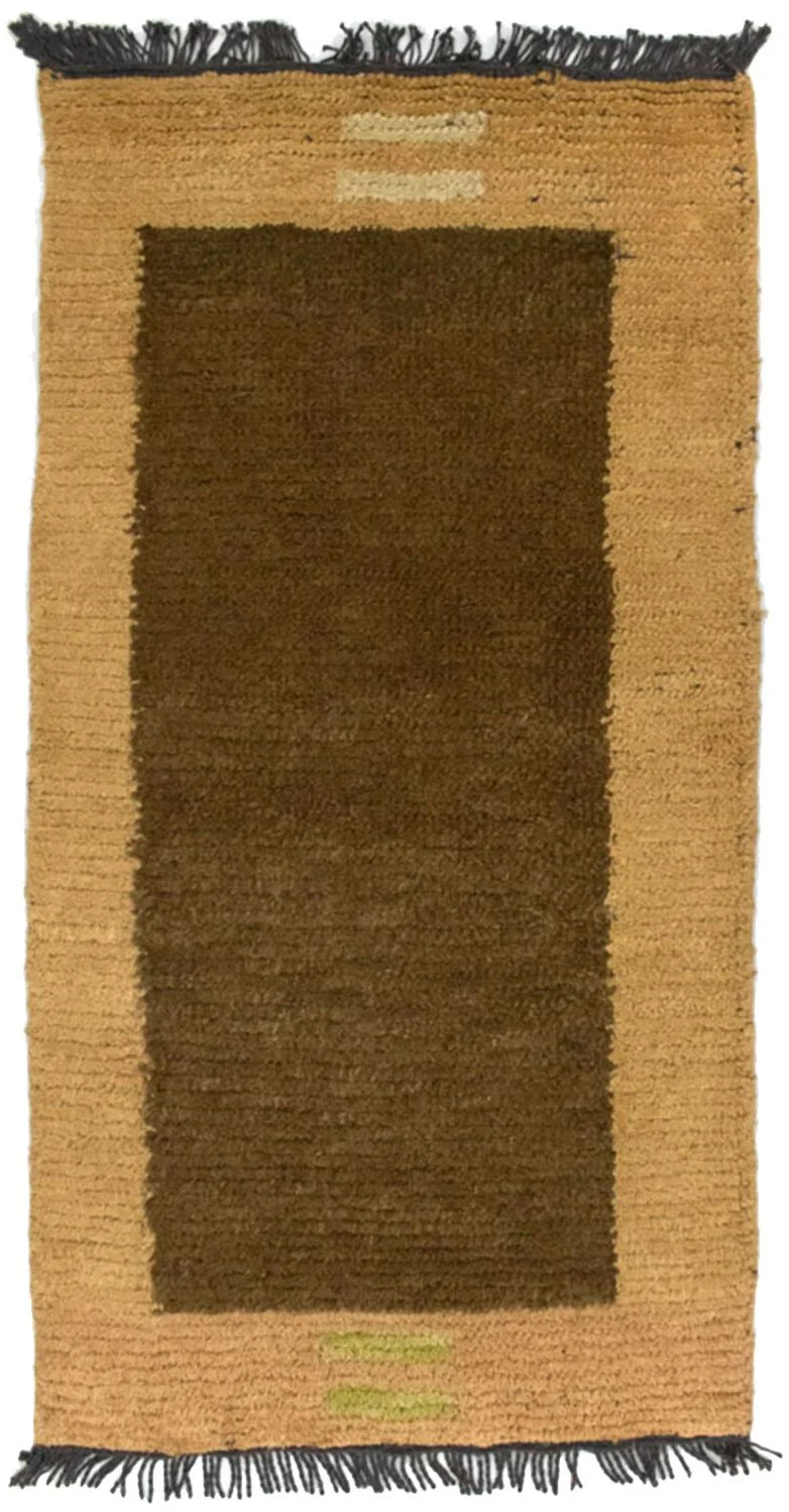 Nepal Teppich 70 x 140 cm - braun