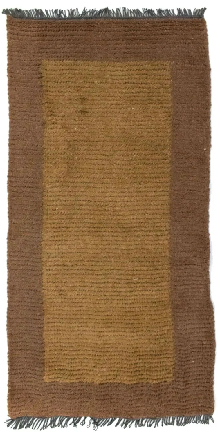 Nepal Teppich 70 x 140 cm - braun