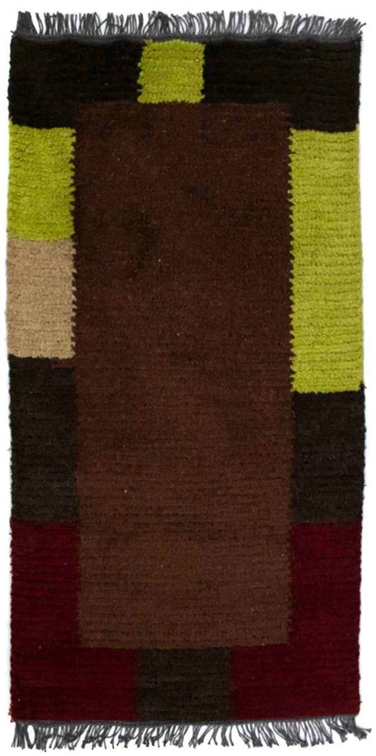 Nepal Teppich 70 x 140 cm - braun