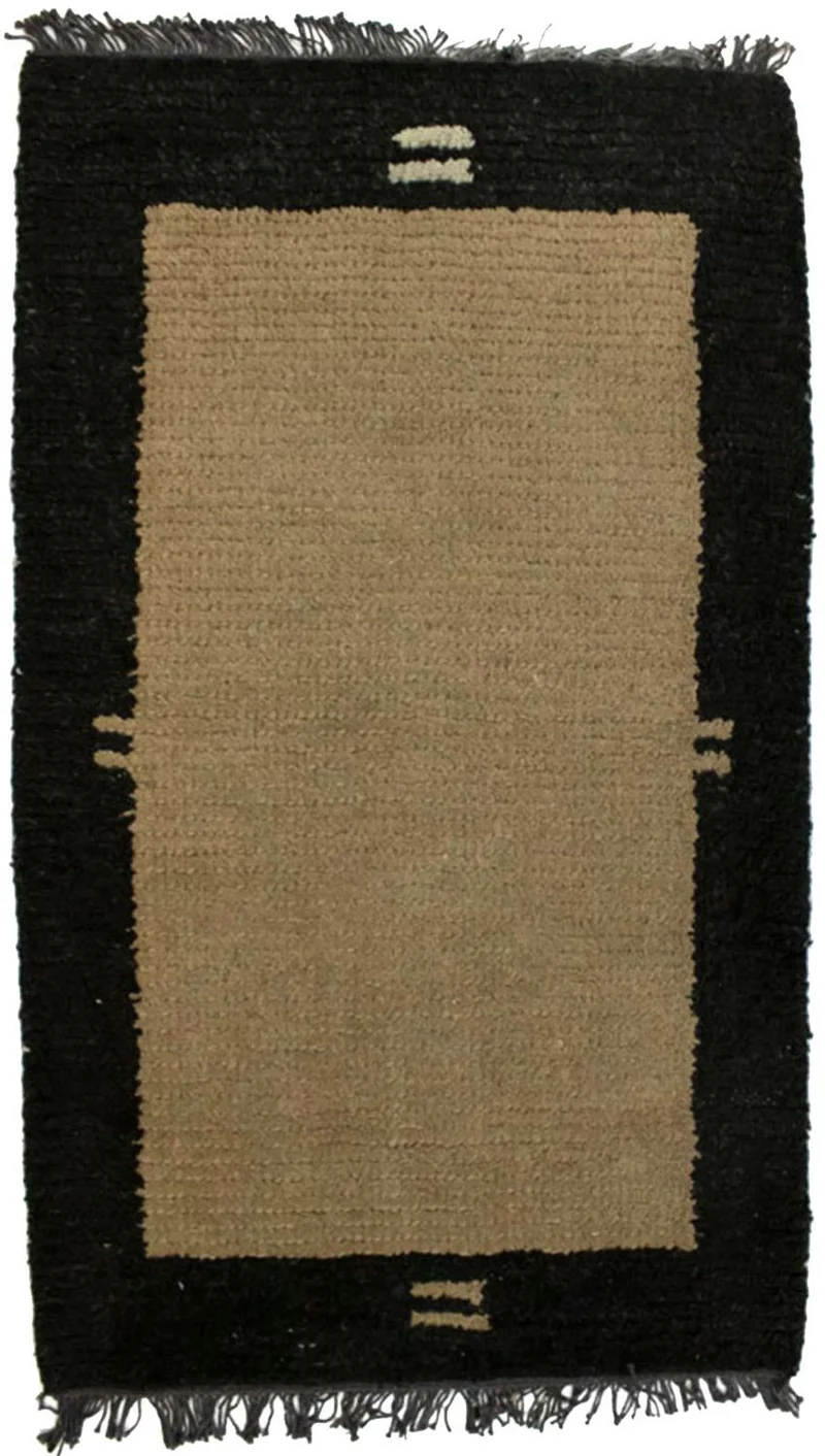 Nepal Teppich 70 x 140 cm - hellbraun