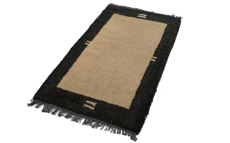 Nepal Teppich 70 x 140 cm - hellbraun