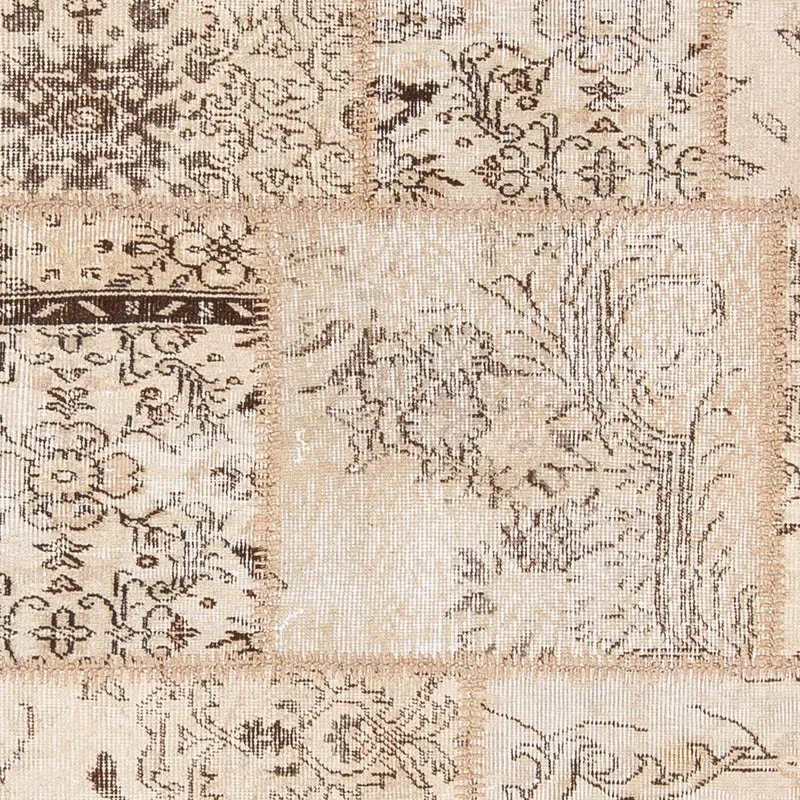 Patchwork Teppich 170x240cm - Orientteppich - hellbraun