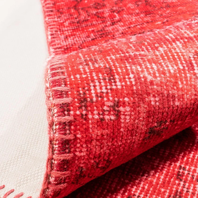 Patchwork Teppich 170x240cm - Orientteppich - dunkelrot