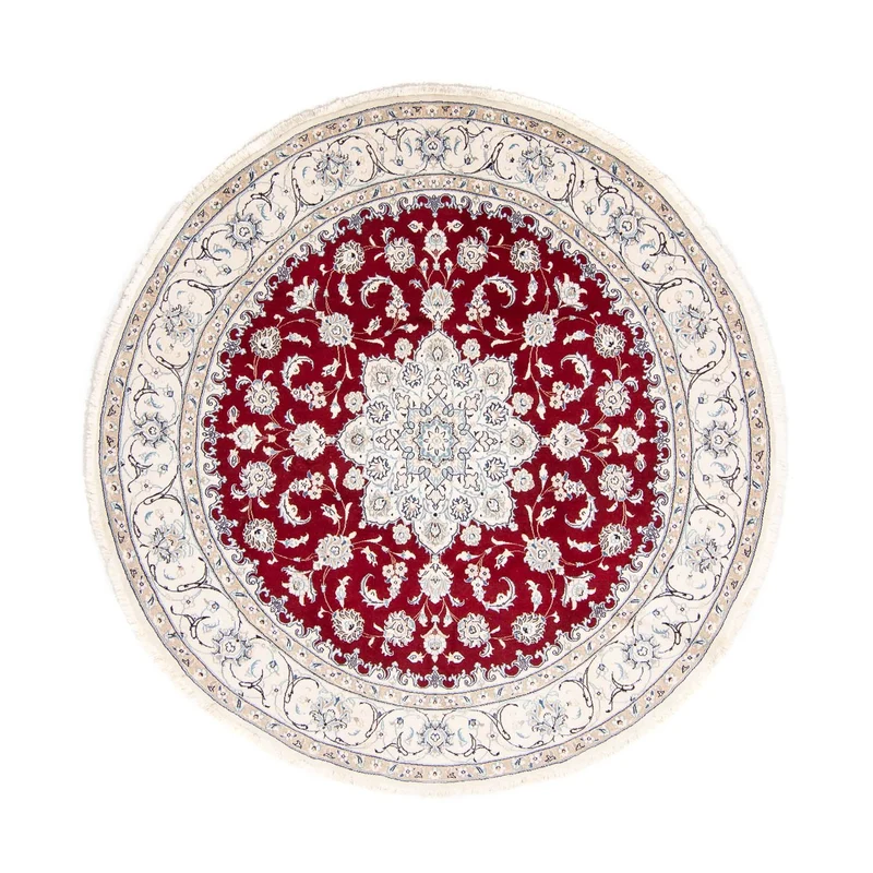 Nain Teppich 245x245cm - Perserteppich - dunkelrot