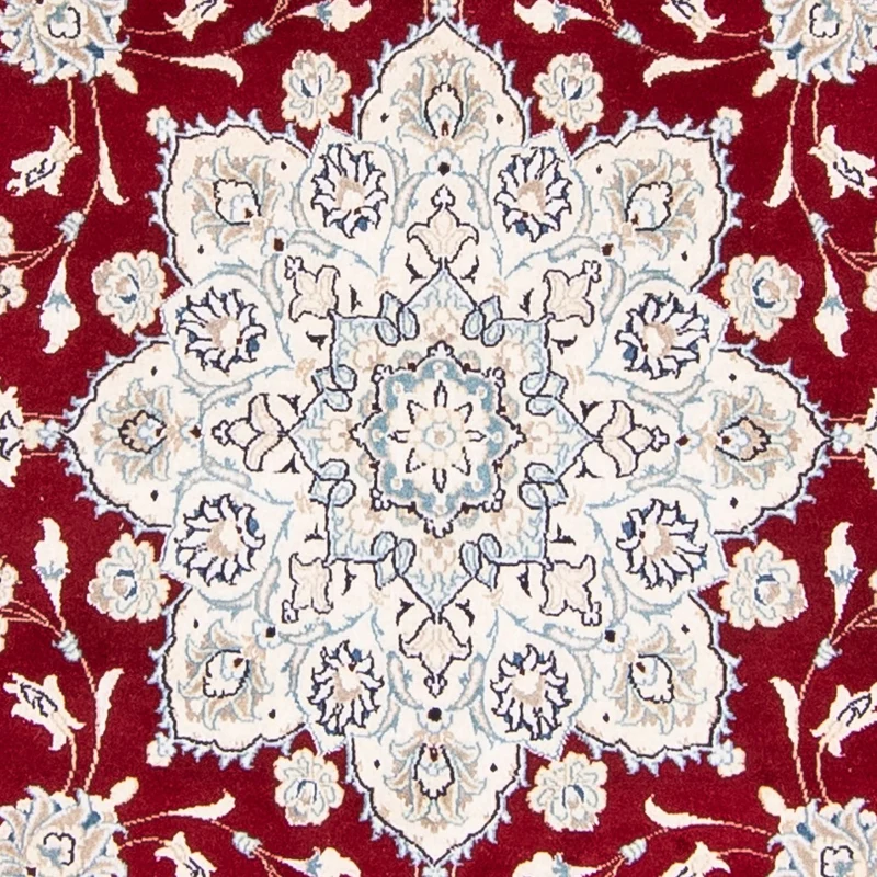 Nain Teppich 245x245cm - Perserteppich - dunkelrot