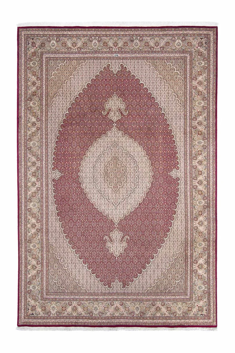 Täbriz Teppich 200x308cm - Perserteppich - dunkelrot