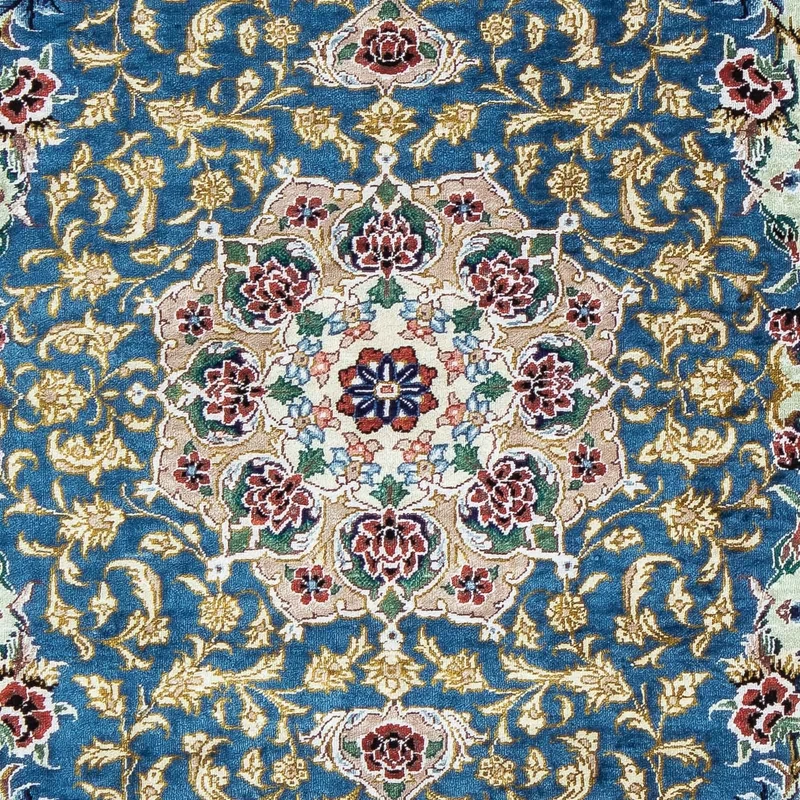 Perserteppich - Ghom 60 x 86 cm - blau