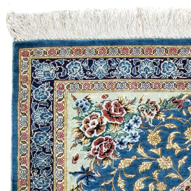 Perserteppich - Ghom 60 x 86 cm - blau
