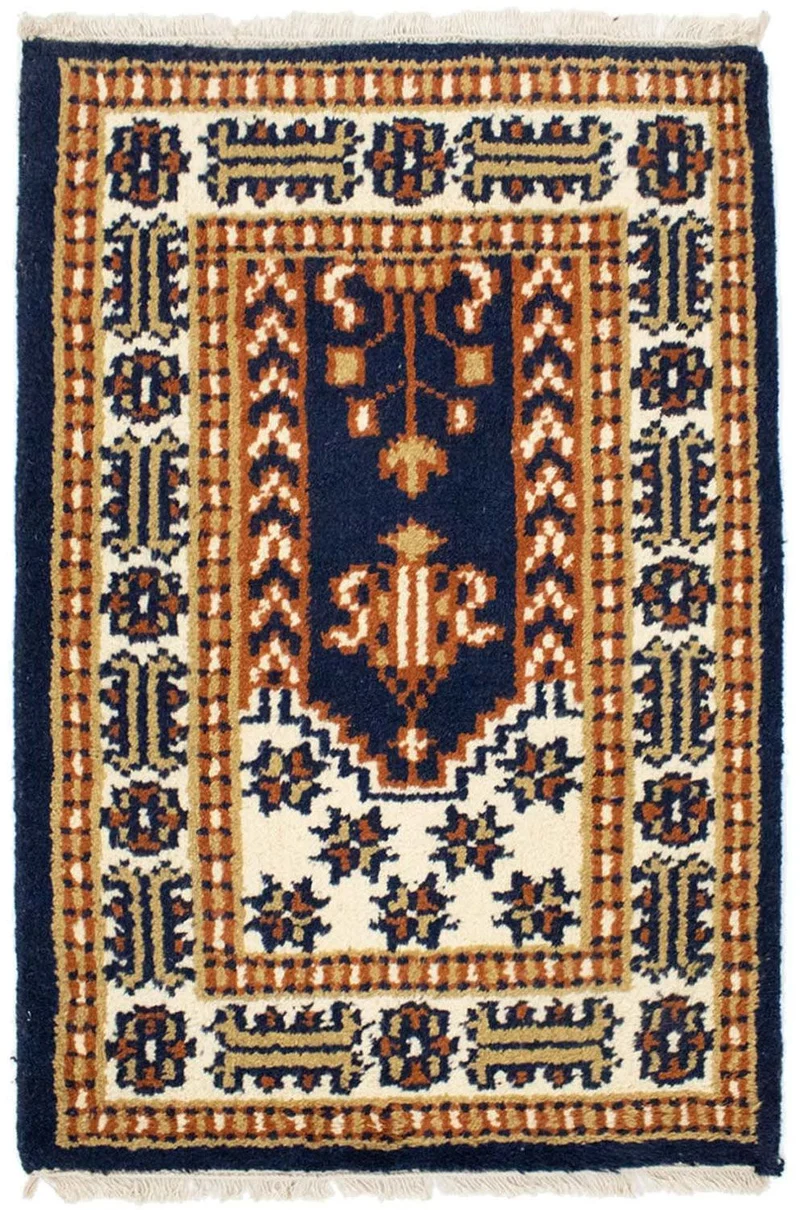 Orientteppich 60 x 90 cm - dunkelblau