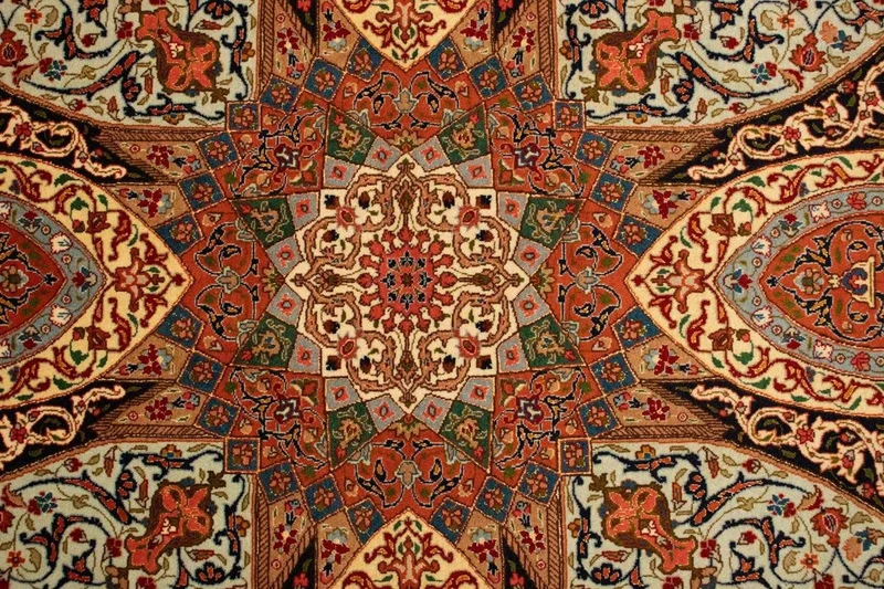 Täbriz - 50 Raj Teppich 100x153cm - Perserteppich - mehrfarbig