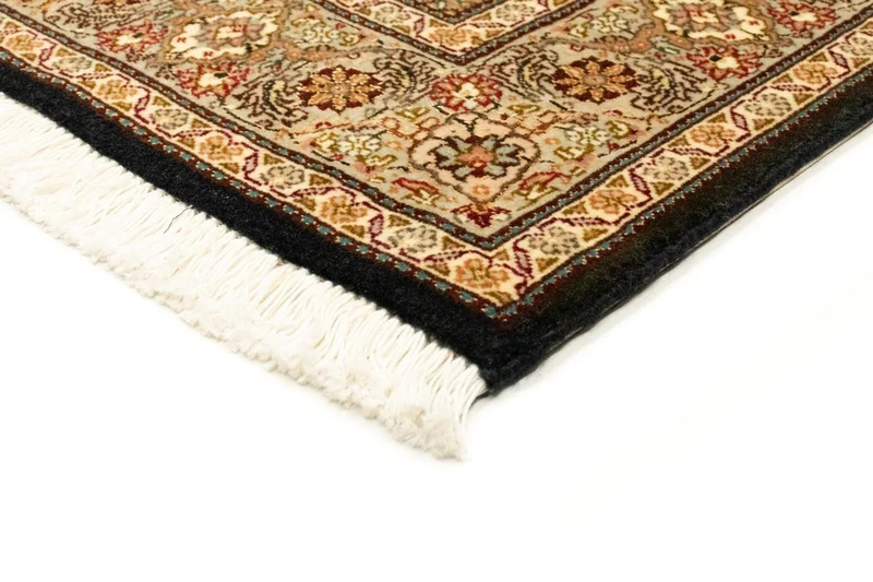 Täbriz - 50 Raj Teppich 102x157cm - Perserteppich - schwarz