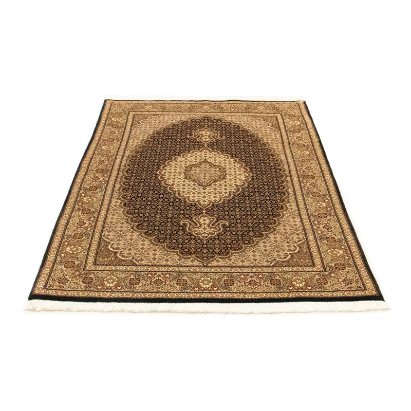 Täbriz - 50 Raj Teppich 102x157cm - Perserteppich - schwarz
