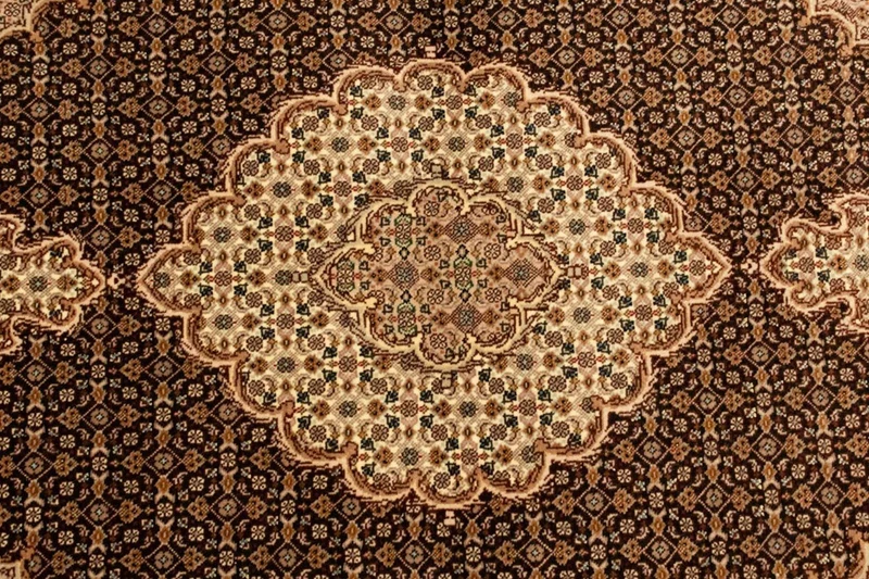 Täbriz - 50 Raj Teppich 102x148cm - Perserteppich - dunkelblau